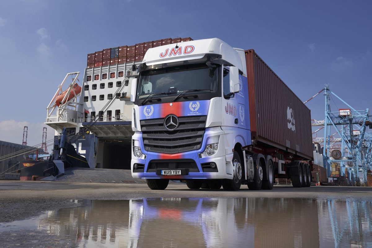 Liverpool-based JMD Haulage has marked 40 years of business by taking on its 75th truck – delivered with a special commemorative livery by the company’s preferred vehicle provider, Asset Alliance Group.