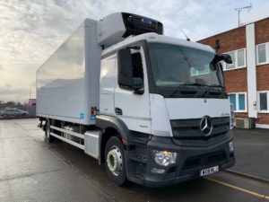 2018 Mercedes Actros Fridge. 18 Tonne, Carrier Supra 1150 Engine, Dhollandia Tuckunder Tailift (2000KG Capacity), Single Sleeper Cab, Euro 6, Automatic Gearbox, 240bhp, Only 57,716km  Choice & Warranty Available.