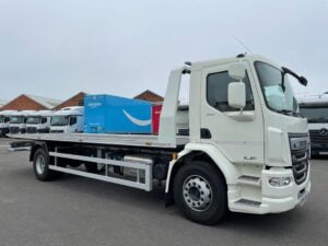 2020 (70) DAF LF Tilt & Slide Recovery Truck, 18 Tonne, Euro 6, 260bhp, Automatic Gearbox, Day Cab, Steering Wheel Controls, Storage Boxes, ORS Body, Winch Fitted, Low Mileage, Finance Options Available.