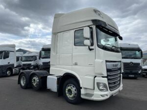 2019 (68) DAF XF, Euro 6, 530bhp, Superspace Twin Sleeper Cab, Automatic Gearbox, Steering Wheel Controls, Air Con, Electric Mirrors & Windows, Cruise Control, 3.95m Wheelbase, Sun Roof, Sat Nav, Mid-Lift Axle,  Xtra Comfort Mattress, Mid-Lift Axle, Aluminium Catwalk Infill Panels, Warranty & Finance Options Available.