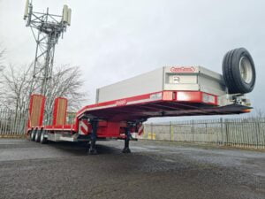 Brand New 2023 Nooteboom Lowloader, SAF Axles, Drum Brakes, Keruing Floor, Spare Wheel Carrier, Raise Lower Valve Facility, 17.5 Inch Wheels, Self-Tracking Rear Axle, Hydraulic Folding Ramps,  Outriggers, Ramps to Neck, Toolbox, Finance Options Available.